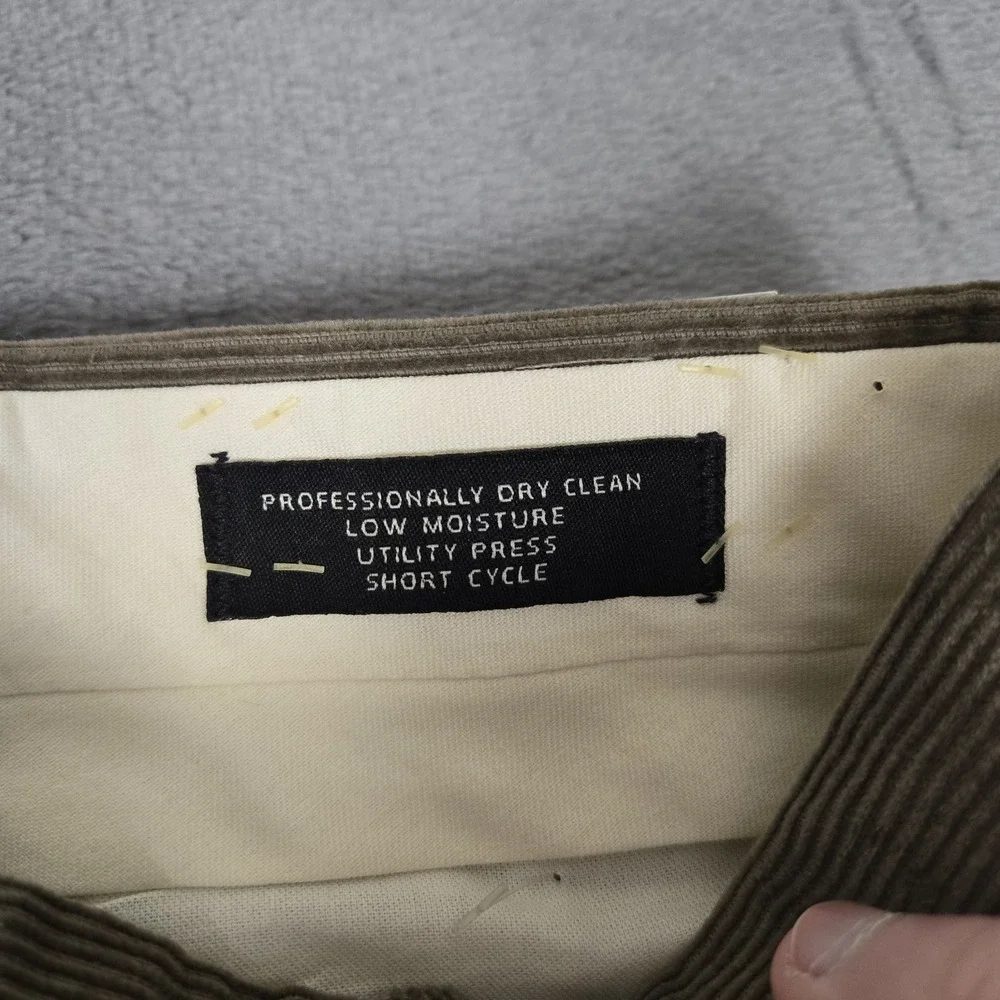 Jos. A. Bank Pants Mens 34 Unhemmed Corduroy‎ Windsor Executive Pleated NWT